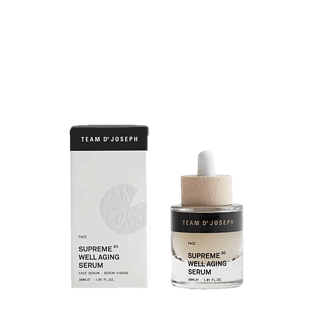 Gesichtspflegeserum in Glasflasche mit Verpackung