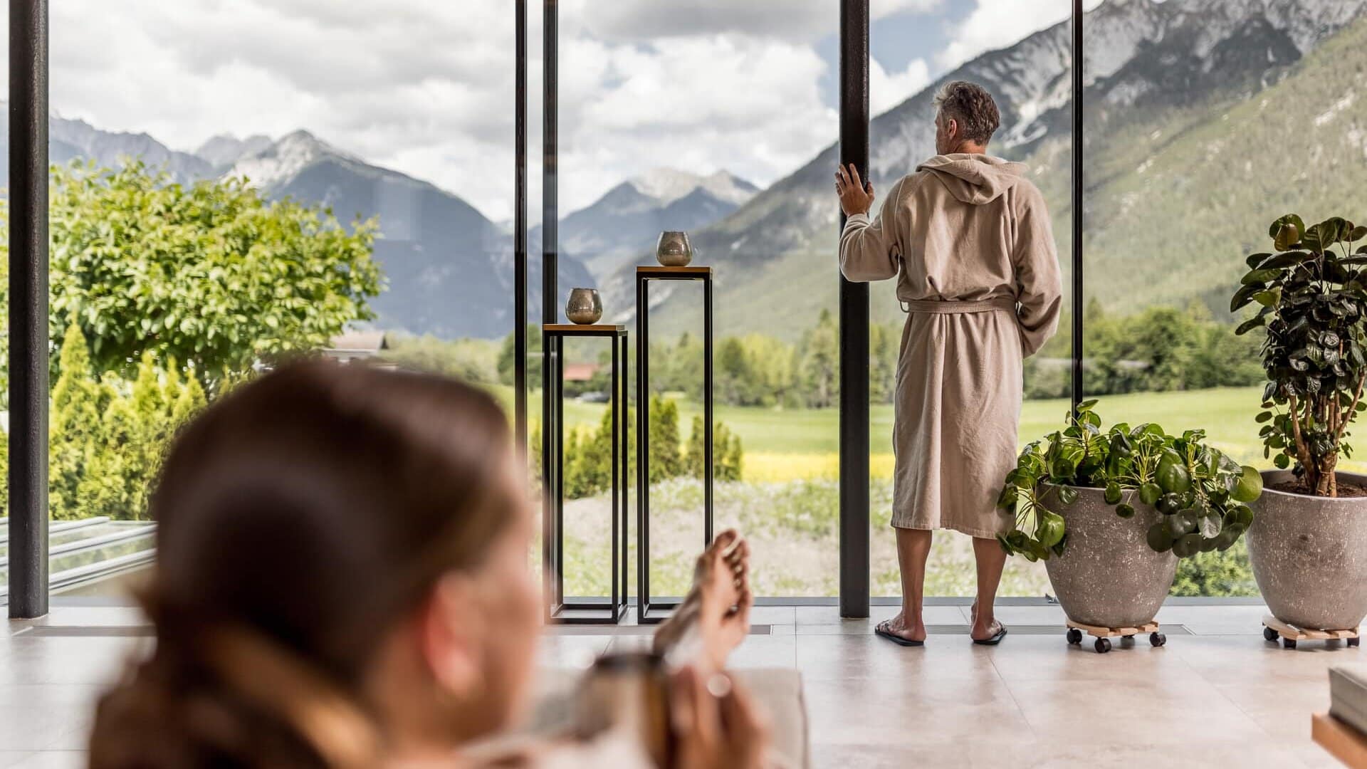 Entspannung im Spa mit Bergblick